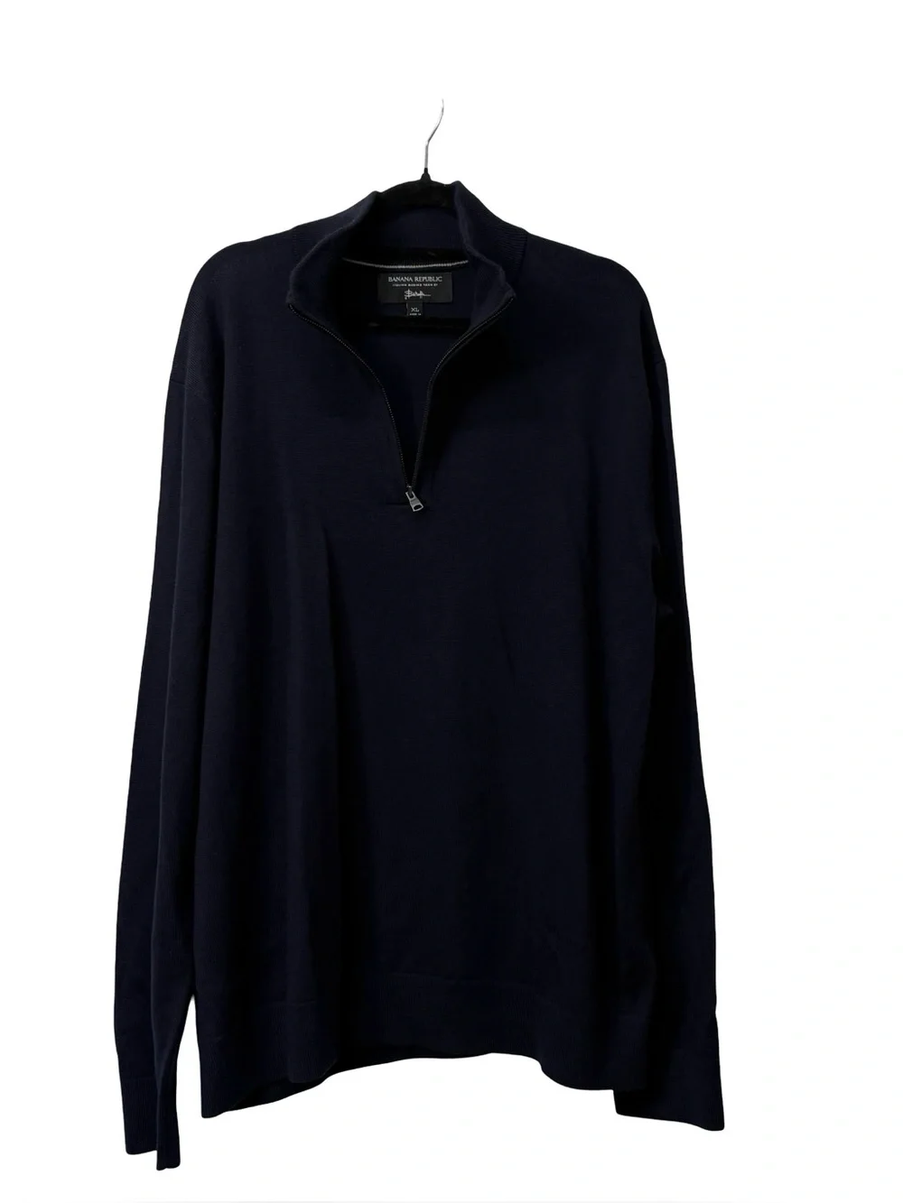 BANANA REPUBLIC MERINO QUARTER-ZIP SWEATER BY ZEGNA BARUFFA BLUE OLD MONEY XL